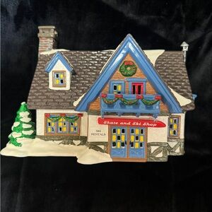 Original department 56 Christmas Snow Village skate and ski shop